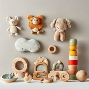 alt="مجموعة ألعاب أطفال يدوية حديثة – Modern handmade toys for kids"