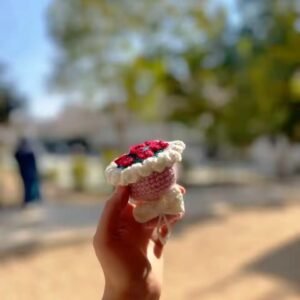بوكيه ورد صغير كروشية