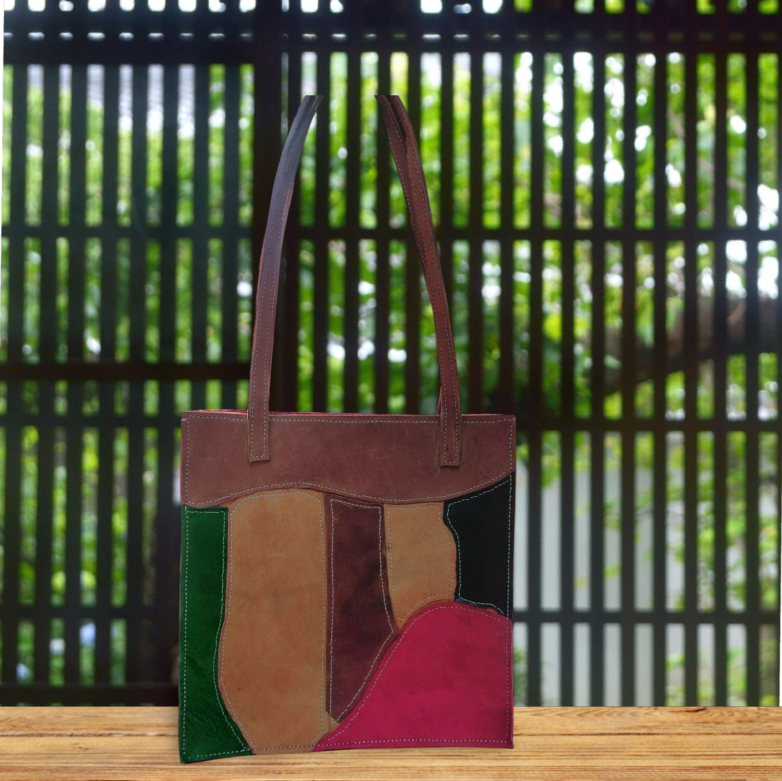 شنطة جلد طبيعى leather handmade leather - الصورة 3