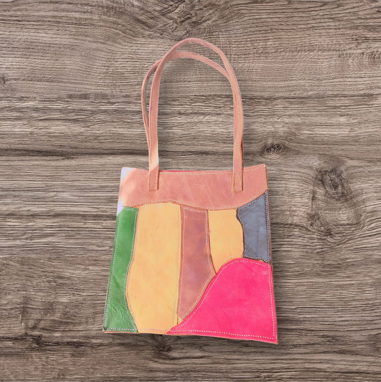 شنطة جلد طبيعى leather handmade leather - الصورة 2