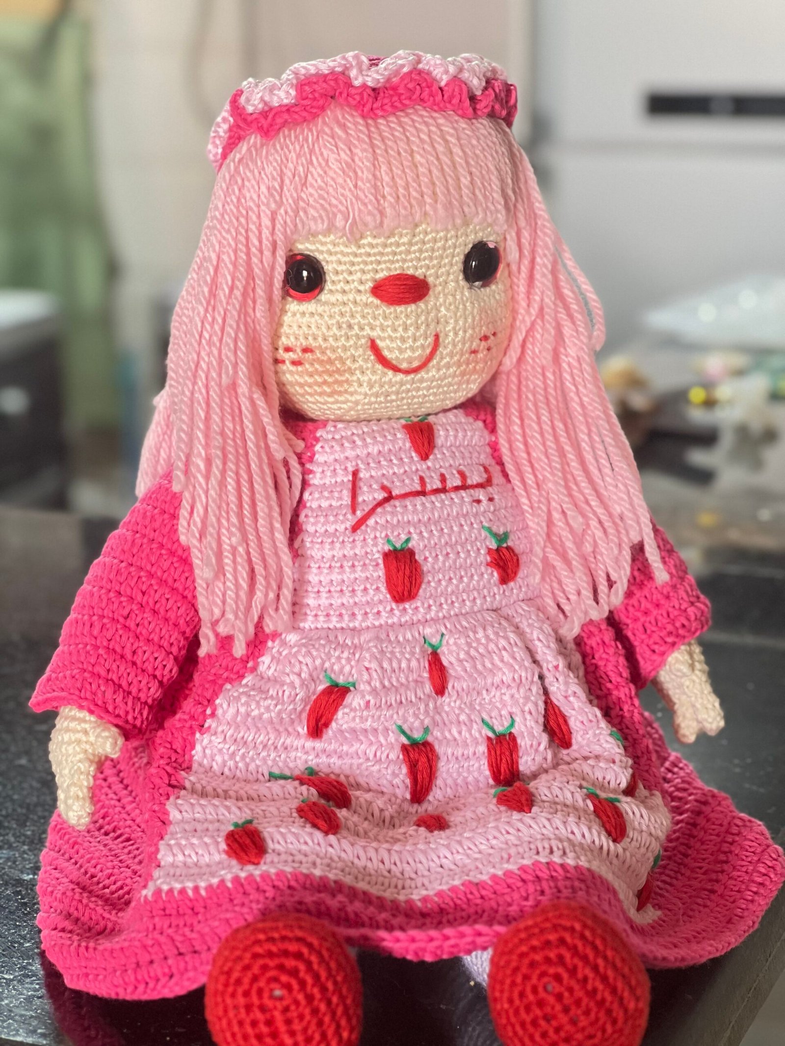 دمية كروشيه كرنبة عروسة