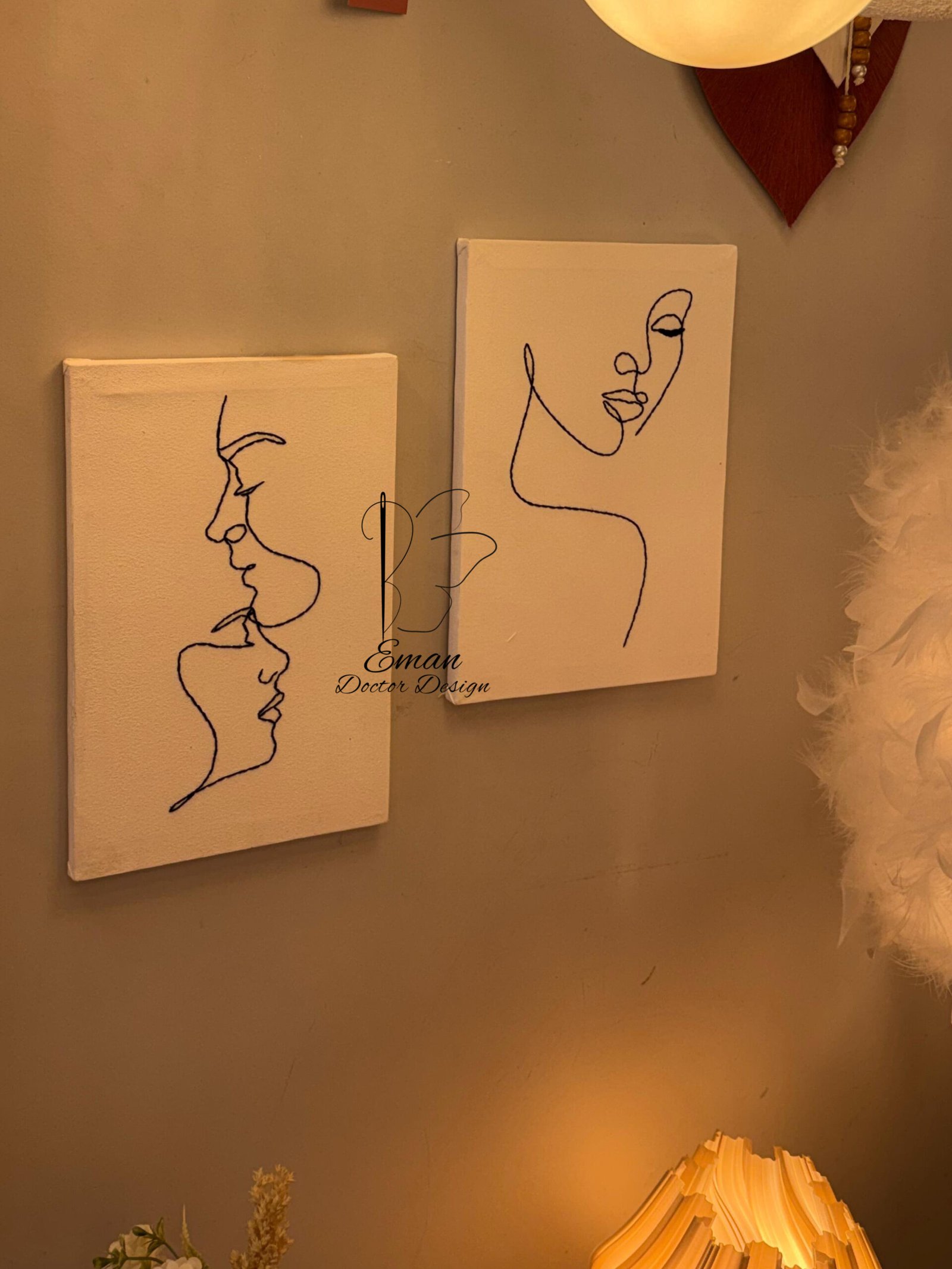 لوحة ديكور تطريز