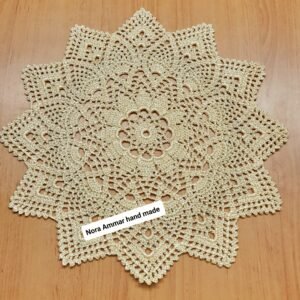 مفرش ترابيزه كروشيه حرير